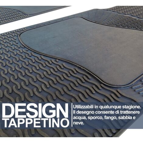 Juego De 4 Alfombrillas De Goma Recortadas Para Fiat 500X | Delanteras Y Traseras | Antideslizantes | Lupex Shop