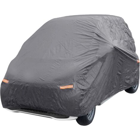 Lupex shop - Telo copriauto sagomato impermeabile, compatibile per Smart 453, in tessuto Peva 100g e felpato dentro, colore grigio
