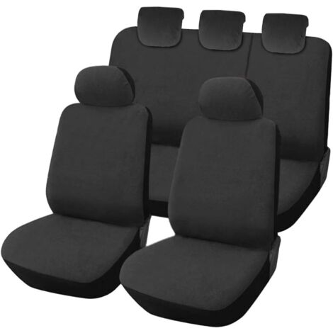 Lupex shop - Coprisedili Auto Compatibili per Panda 2a e 3a serie, Made In Italy, anteriori, e posteriori intero, tessuto poliestere - Grigio scuro