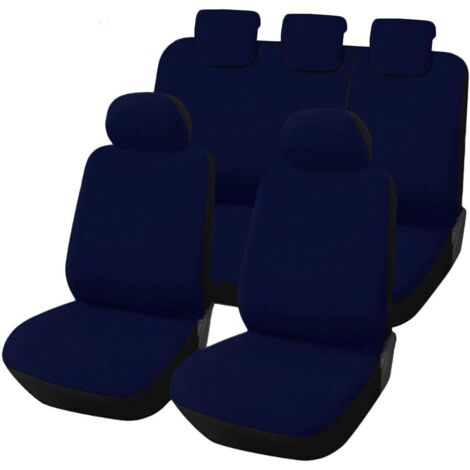 Lupex shop - Coprisedili Auto Compatibili per Panda 2a e 3a serie, Made In Italy, anteriori, e posteriori intero, tessuto poliestere - Blu