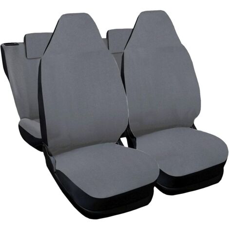 Lupex shop - Coprisedili Auto Compatibili per C1, Made In Italy, set anteriori e posteriori, copri poggiatesta incluso, tessuto poliestere, Grigio Chiaro