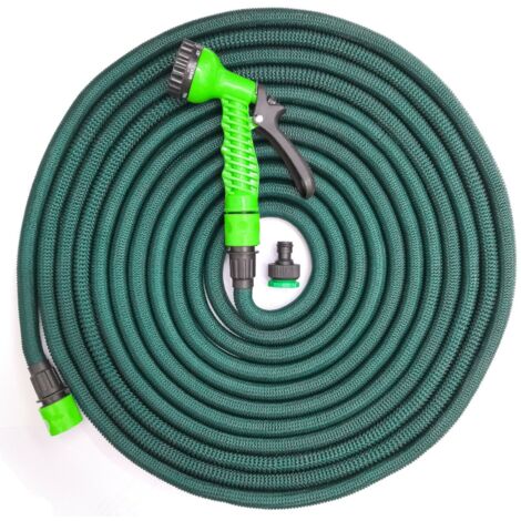 Lupex Shop - Tubo da giardino, 7 funzioni, espandibile telescopico con pistola, ultra resistente in poliestere durable hose, dimensioni: da 10mt fino a 30mt