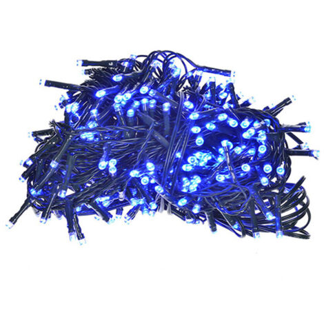 Lupex Shop - Luci led da interno, per decorazioni natalizie, effetti speciali, 8 numeri di gioco, colore Blu - 200 led (1/3)