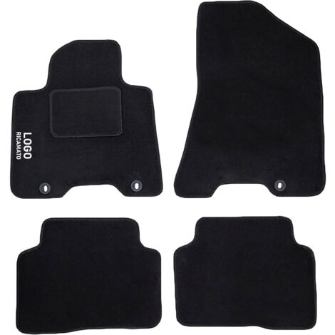 Lupex Shop Tappetini auto compatibili per Tucson, con 3 clip di fissaggio, in moquette nera, anteriori e posteriori