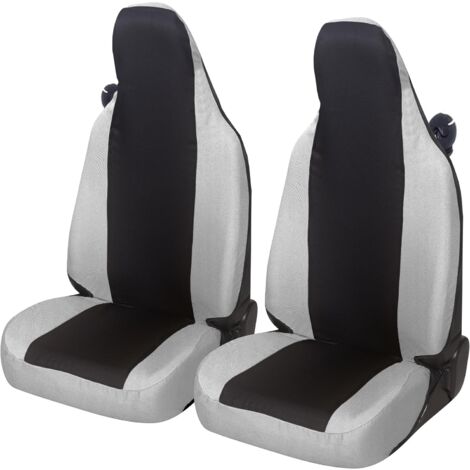 Lupex Shop – Coprisedili auto universali, compatibili per, per Smart, coppia anteriore, NO LOGO, in policotone, colore, Nero/Giallo (1/5)