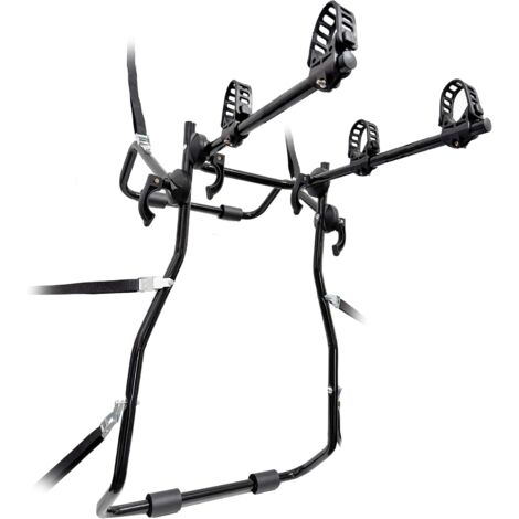Lupex Shop - Portabici per posteriore auto universale, prodotto omologato e certificato, con 4 Ganci in Acciaio Zincato, fino a 2 bici, peso max 55kg (1/4)