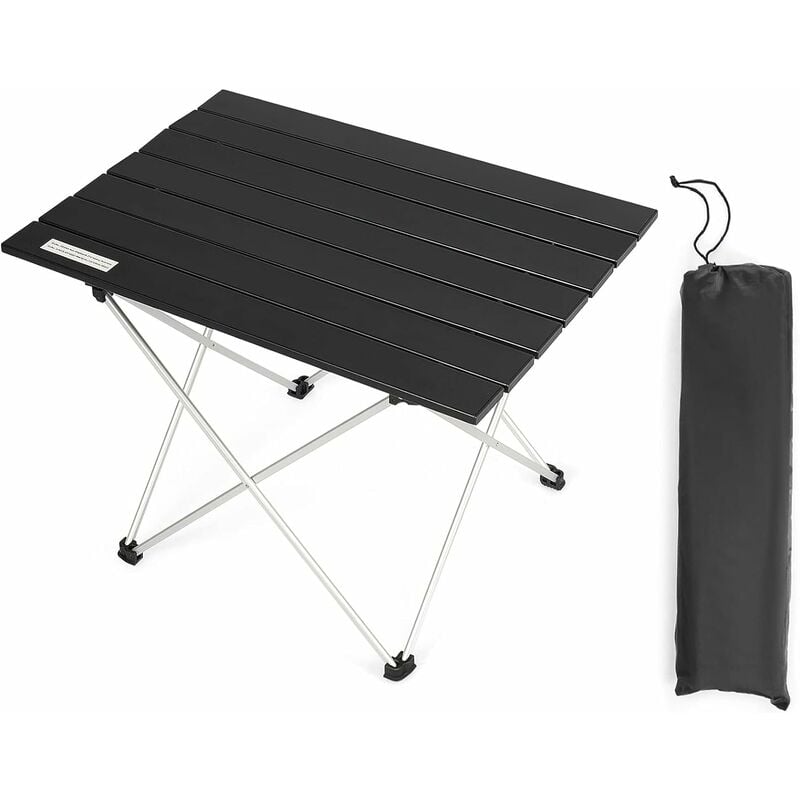 GIANTEX Mesa de Picnic Plegable de Aluminio, Mesa de Aluminio Ligera, Mesa de Picnic Plegable con Informe, Utilizada para Exteriores, Camping, Senderismo, Pesca y Barbacoa