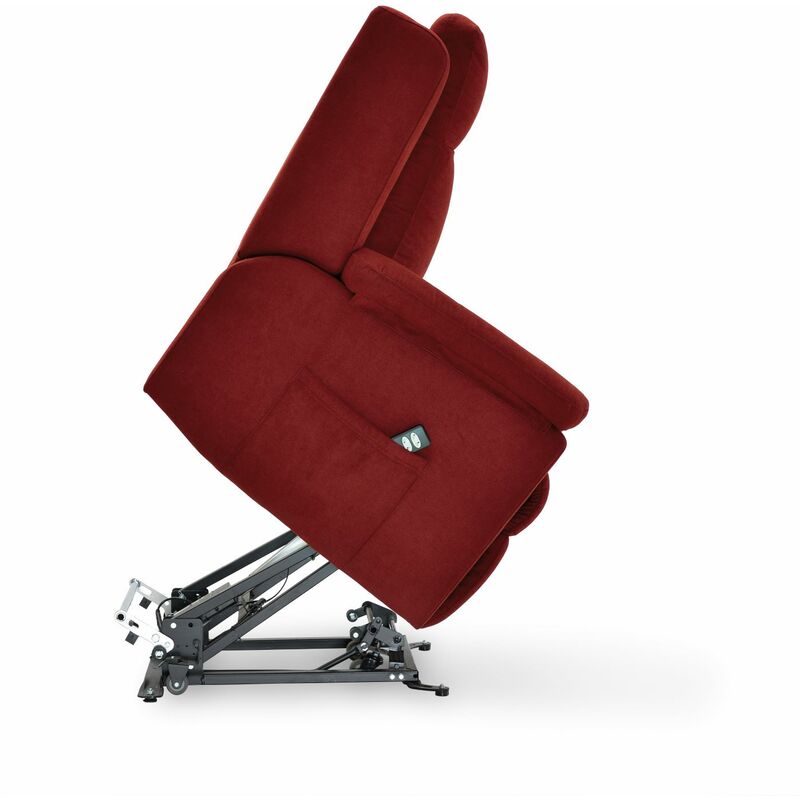 SILLÓN TIMBER | Häusbed | Sillón Eléctrico Power Lift levanta personas “Puesta en Pie” | 106x87x100 cm | Granate