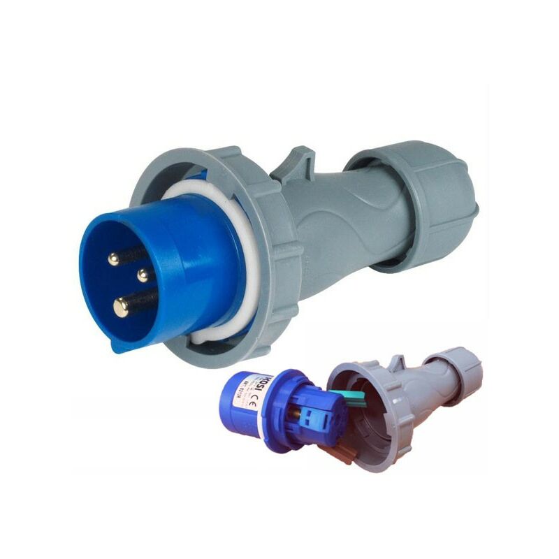 Spina CEE 2P+T IP44 Blu - Industriale Mobile Con Manico Ergonomico - Foto 3