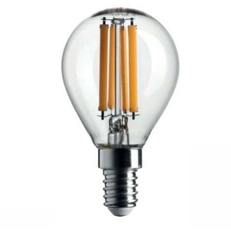 kit 6 pz lampadina led sfera mini globo g45 bulbo 5w e27 luce fredda 6000k