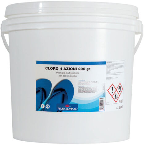 Cloro Mutifunzione Pastiglie Piscine Kg.10 Lapi 4 Azioni Antialghe Flocculante