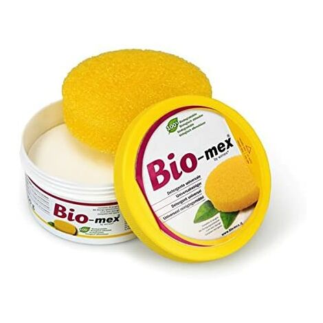 KIT DETERGENTE + PANNO MICROFIBRA PULIZIA LUCIDATURA ACCIAIO RAME BIOMEX