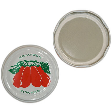 CAPSULE mm.53 TAPPI PER BARATTOLI VETRO pz.20 POMODORI COPERCHI PER PASSATE