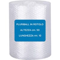 Rotolo Di Pluriball 100 Cm X 5 M + 10 Etichette Adesive "Fragile" 10,5x5,7 Cm - Imballaggio Per Traslochi E Spedizioni