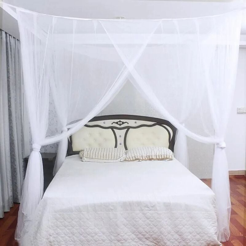 Mosquitera 190x210x240cm Blanca fuienko jtdeal para cama de matrimonio grande 190 210 240 4