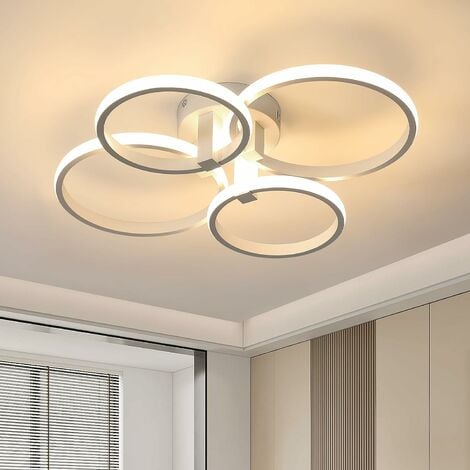 Modern LED ceiling light, 48W 5400LM Round ceiling light, white ...