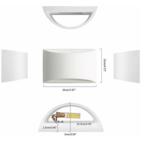 Indoor Wall Light 7w Warm White Led