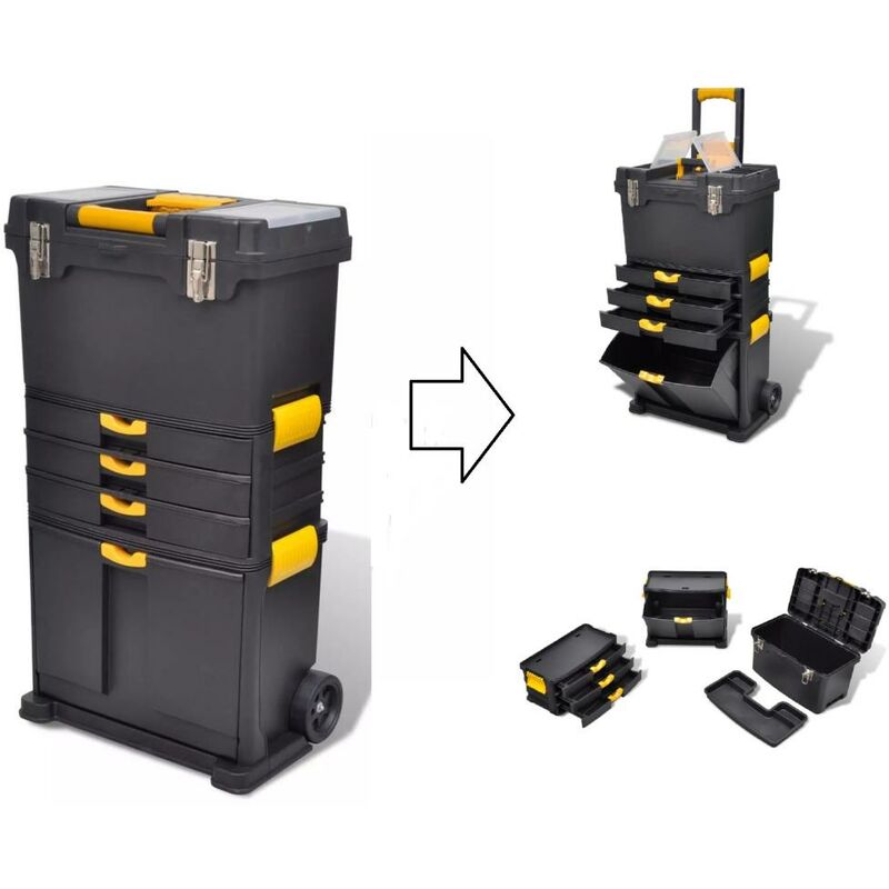 Caisse valise coffre boîte à outils à roulette Servante d’Atelier Armoires  à outils