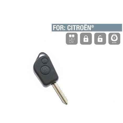 Coque de clé 2 boutons Citroën Berlingo, Xsara, Xsara Picasso, Saxo