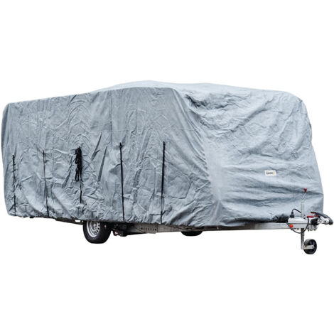 Bâche De Protection Toit Pour Camping-Car / Caravane - 6.5x3 M, Imperméable 210D, 18 Sangles (Anti-UV, Poussière)