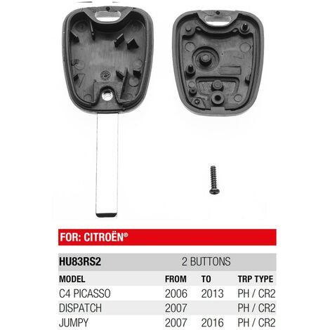 Boitier pour Clé Plip Coque de Télécommande Citroen Berlingo C4 Picasso