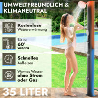 Solardusche Pooldusche mit Fußdusche Gartendusche ohne Stromanschluss 35L//20L