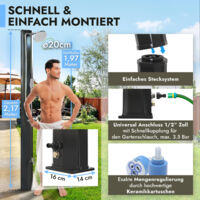 Solardusche Pooldusche mit Fußdusche Gartendusche ohne Stromanschluss 35L//20L