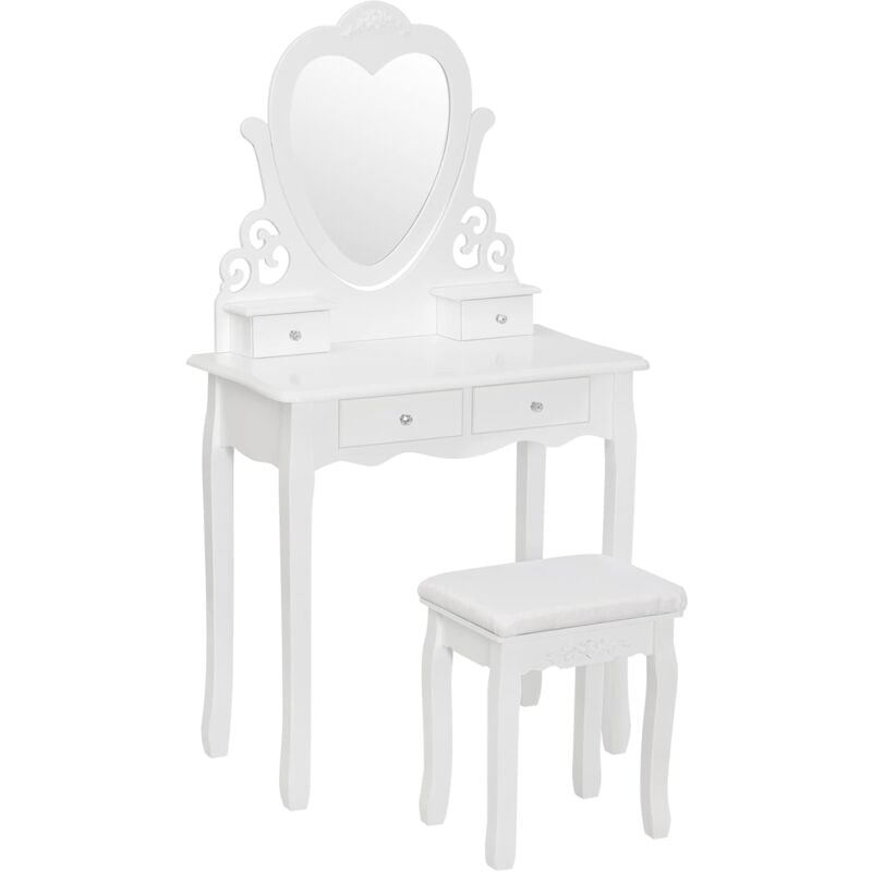 White heart deals dressing table