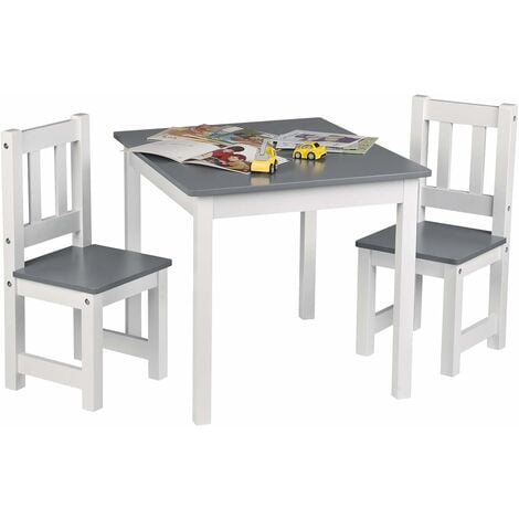 Childrens table outlet and chairs grey