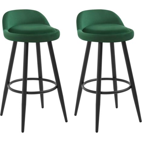 WOLTU 2x Tall Bar stools. Bar chairs with Backrest. Kitchen stools. Breakfast stools