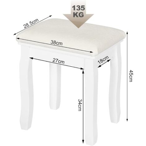 WOLTU Dressing table stool. Padded Vanity Stool - bedroom stool. dressing stool. Piano Stool