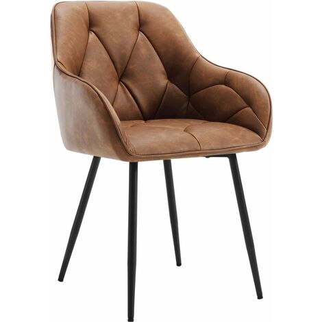 WOLTU Set of 1x Faux Leather Dining Chairs Accent home & restaurants Brown
