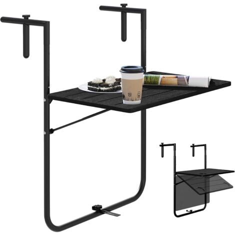 WOLTU Folding Balcony Hanging Table Patio Railing Table Hanging Coffee ...