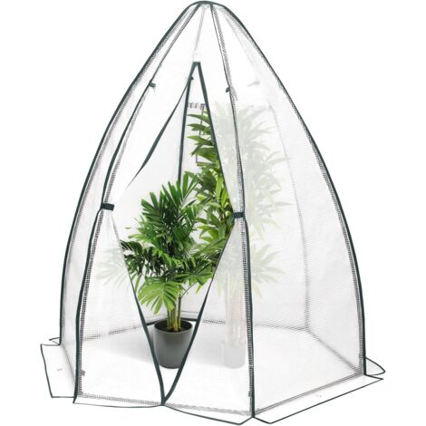 WOLTU Greenhouse Outdoor.Greenhouse 160x140x180cm. PE semi-transparent Greenhouse Winter Protection. Winter Tent for Plants Weatherproof Multi-purpos White
