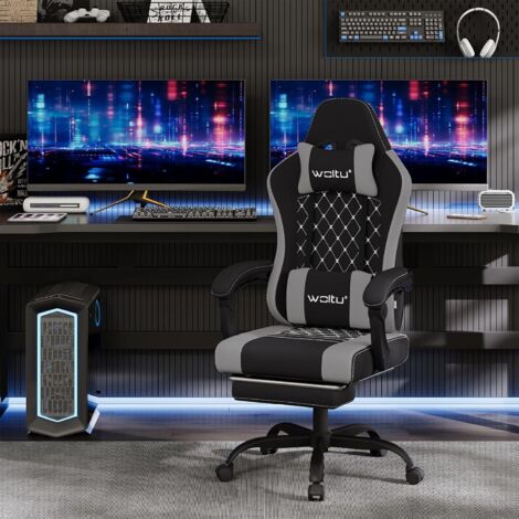 WOLTU Mesh Fabric RACING OFFICE CHAIR IN Black+Grey
