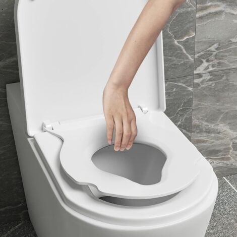 WOLTU Modern D Shape Toilet Seat Soft Closing Silent Adjustable Hinges, White