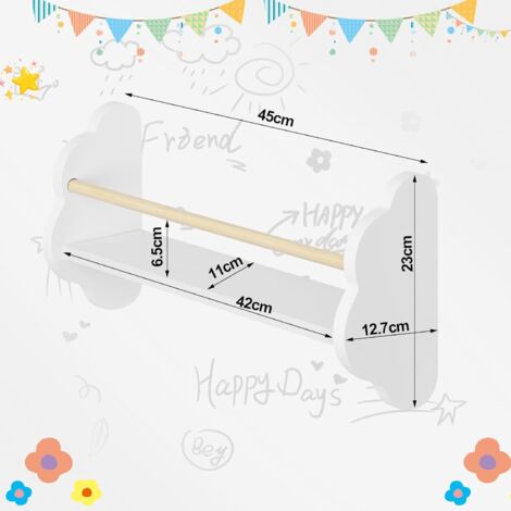 WOLTU 3x Kids Bookshelf Bookcase Toy Organiser Storage, White