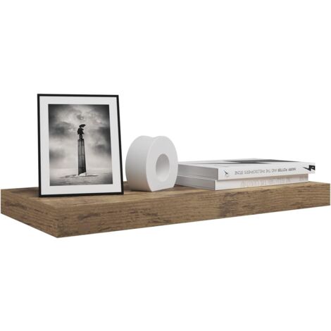 WOLTU Wall Storage Shelf CD Media Storage Rack 50 x 22.9 x 3.8 cm Vintage Brown