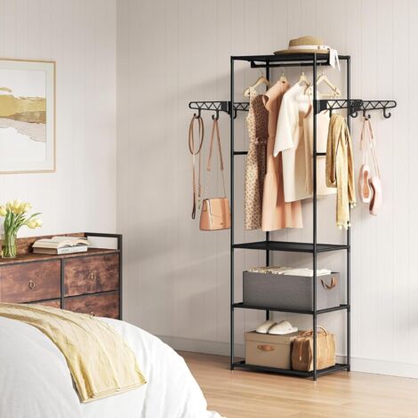 WOLTU Clothes Rail Rack Garment Hanging Organizer Coat Storage Shelf, Black