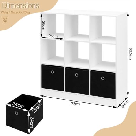 WOLTU 9 Cube Storage Unit Cabinet Bookcase Display Shelves- White
