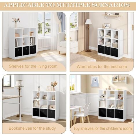 WOLTU 9 Cube Storage Unit Cabinet Bookcase Display Shelves- White