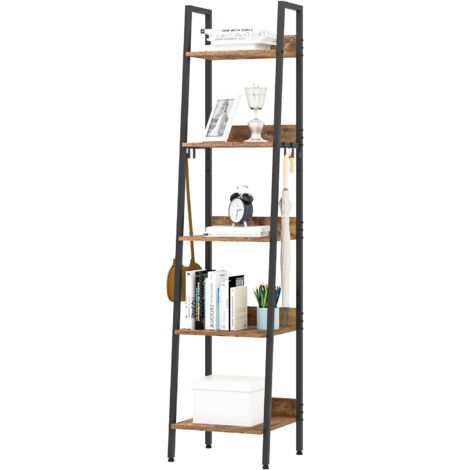 WOLTU Bookshelf Bookcase Storage Rack Standing Shelf 5-Tier Ladder Bookcase for Home, Living Room, Bedroom, Office
