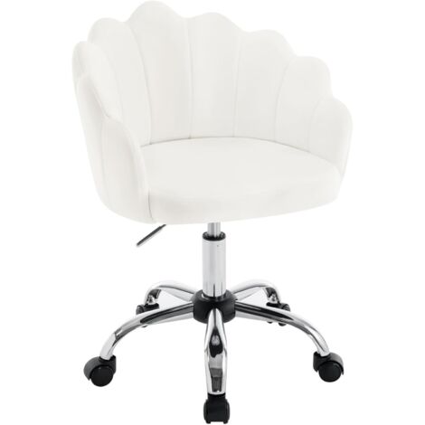 WOLTU Petal Back Scallop Chair-Cream White (1/5)