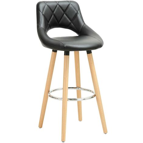 WOLTU Breakfast Kitchen Counter bar stools chairs Wood Legs barstools High stools Black