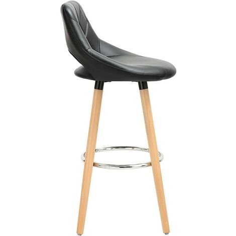 WOLTU Breakfast Kitchen Counter bar stools chairs Wood Legs barstools High stools Black