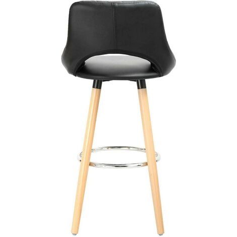 WOLTU Breakfast Kitchen Counter bar stools chairs Wood Legs barstools High stools Black