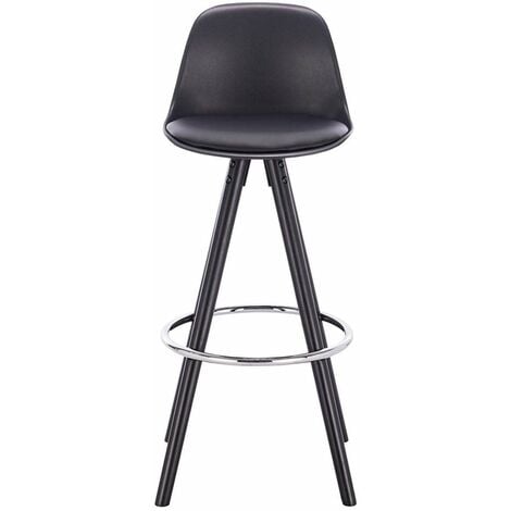 WOLTU bar stools chairs Set of 2pcs barstools Breakfast Kitchen Counter Wood Leg Black