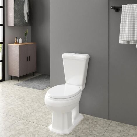WOLTU Heavy Duty Soft Close Quick Release Toilet Seat with Top Fixing Fittings.White