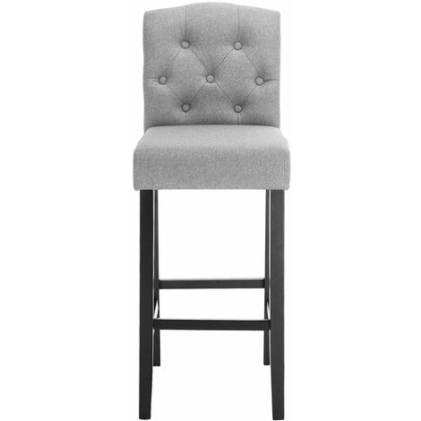 WOLTU Breakfast Kitchen Counter chairs bar stools Bar chairs Wood Legs barstools Light Grey