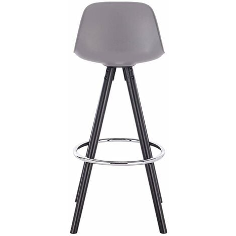 WOLTU bar stools chairs Set of 2pcs barstools Breakfast Kitchen Counter Wood Leg Grey
